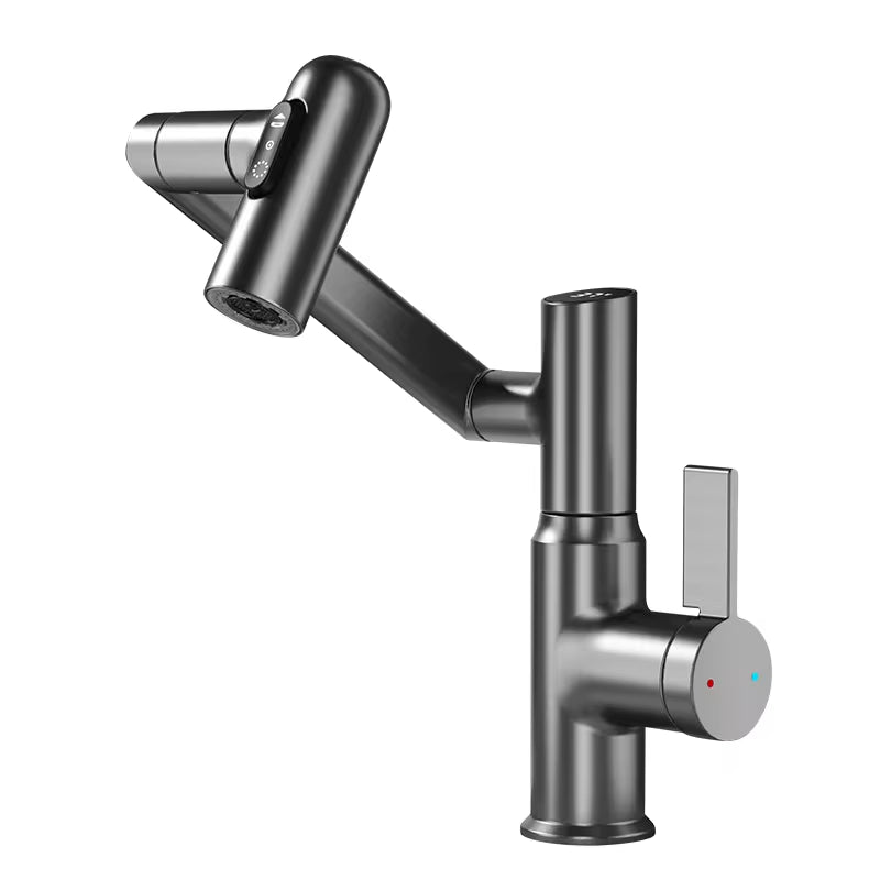 Revolutionary 360° Rotating Digital Display LED Basin Faucet - Multi-Function Hot & Cold Water Sink Mixer for Ultimate Bathroom Experience