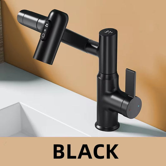 Revolutionary 360° Rotating Digital Display LED Basin Faucet - Multi-Function Hot & Cold Water Sink Mixer for Ultimate Bathroom Experience