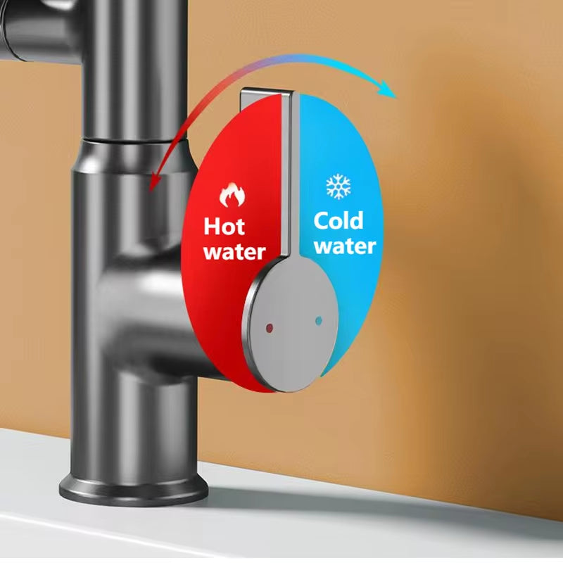 Revolutionary 360° Rotating Digital Display LED Basin Faucet - Multi-Function Hot & Cold Water Sink Mixer for Ultimate Bathroom Experience