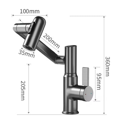 Revolutionary 360° Rotating Digital Display LED Basin Faucet - Multi-Function Hot & Cold Water Sink Mixer for Ultimate Bathroom Experience
